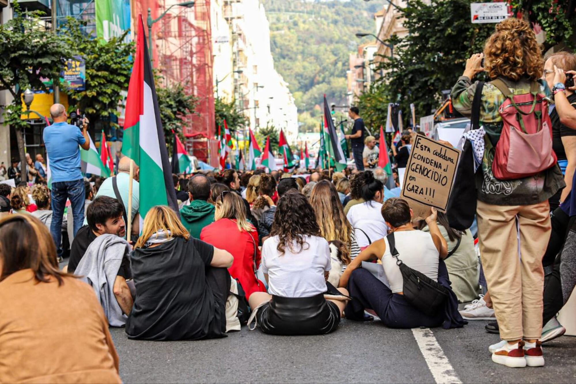 Manifestación estudiantil convocada por Ikasle Abertzaleak en Bilbao. | Fotos Javier Salazar